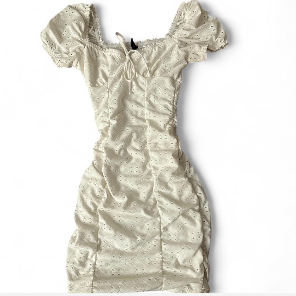 H&M Cream Mini Dress with Chic Design
